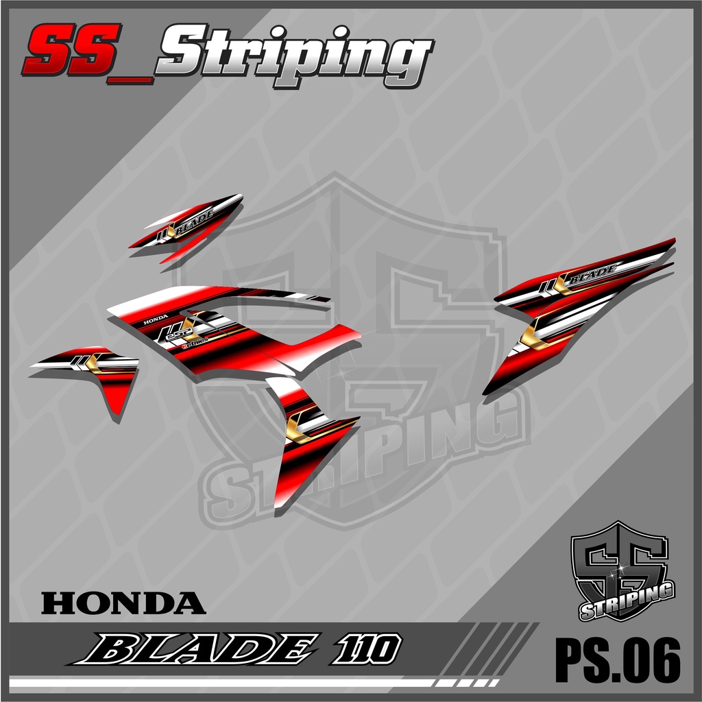 Sticker Striping List Variasi Blade 110 - Striping Blade 110. PS.006