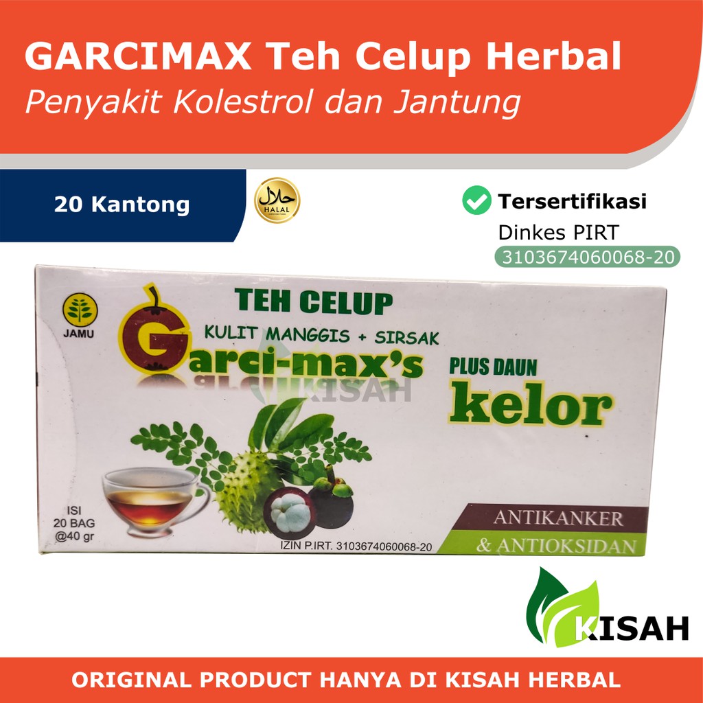 GARCIMAX Teh Celup Herbal 20 Kantong - Minuman Herbal Anti Kanker dan Terapi Kolesterol Jantung