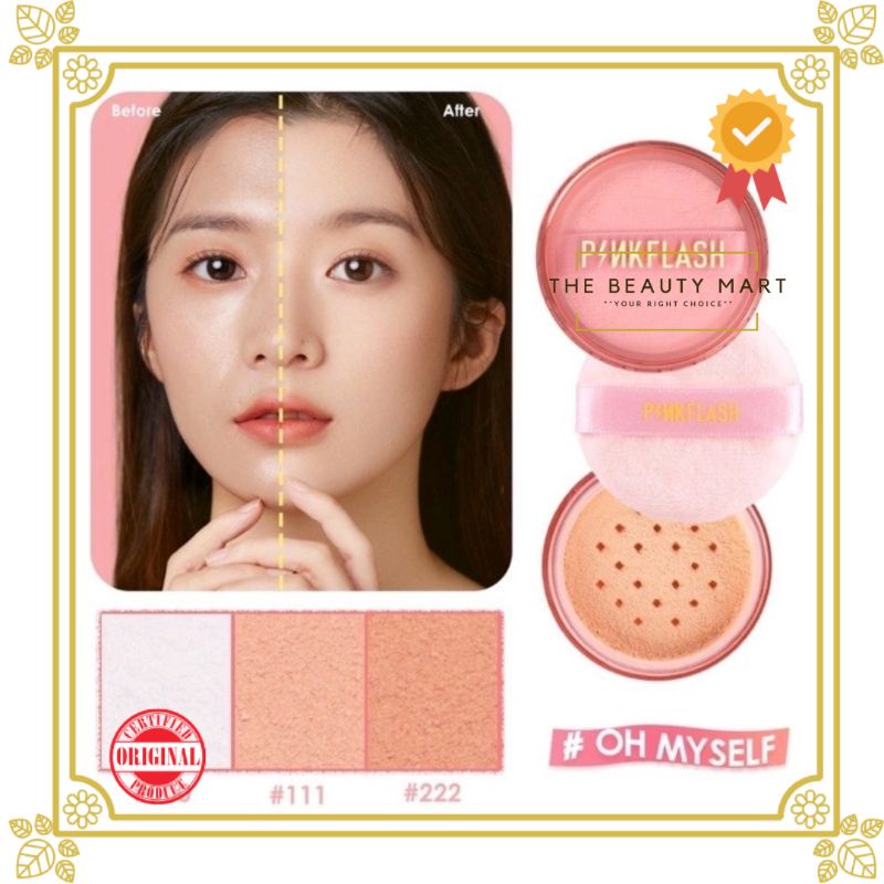 [BPOM] PINKFLASH Lasting Matte Loose Powder | Pink Flash Bedak Tabur