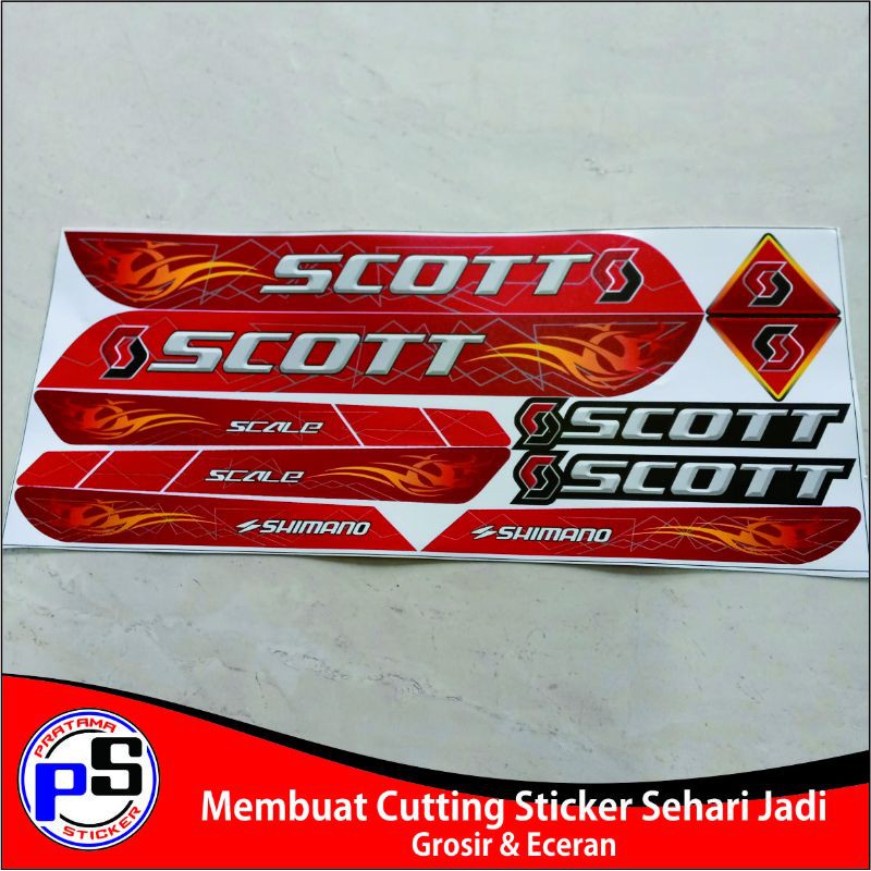 Frame Sticker Decal Sepeda Scott Fullset