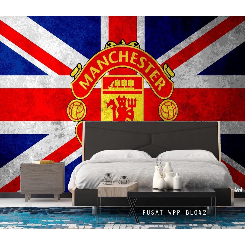 Print Wallpaper Dinding 3d motif Club Sepak Bola fc