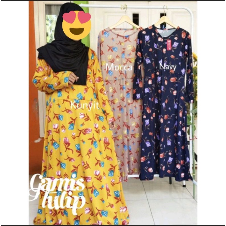 gamis tulip hyget gamis harian busui tulip