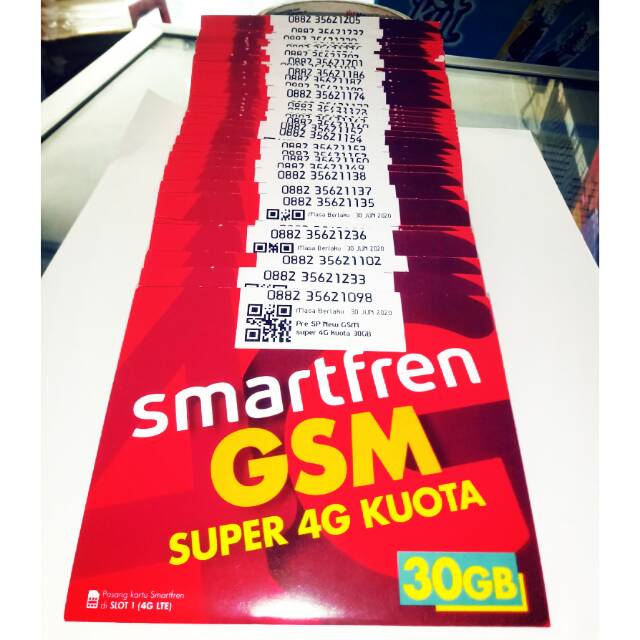 Kartu Perdana Smartfren Modem & Handphone Super 4G Kuota Smartfren 30GB (30 Hari)