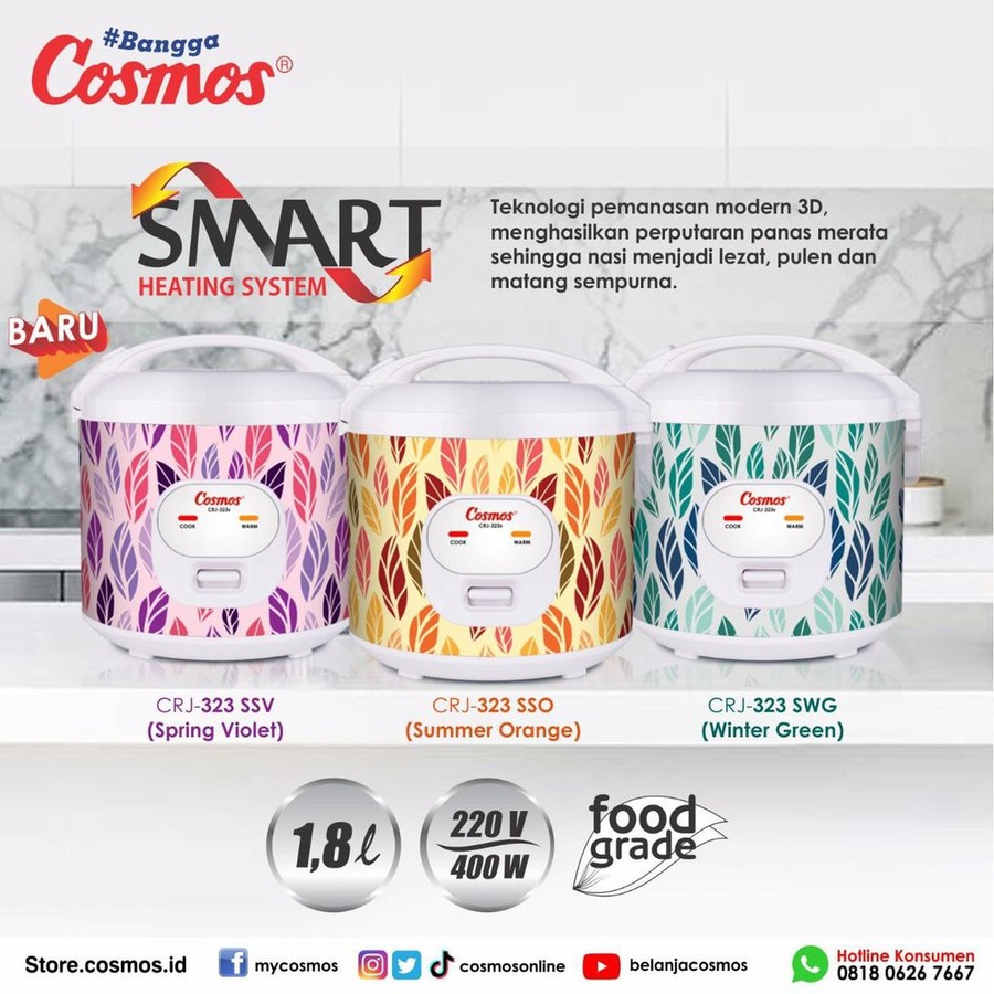 Cosmos Rice Cooker CRJ-323s / CRJ 323 S