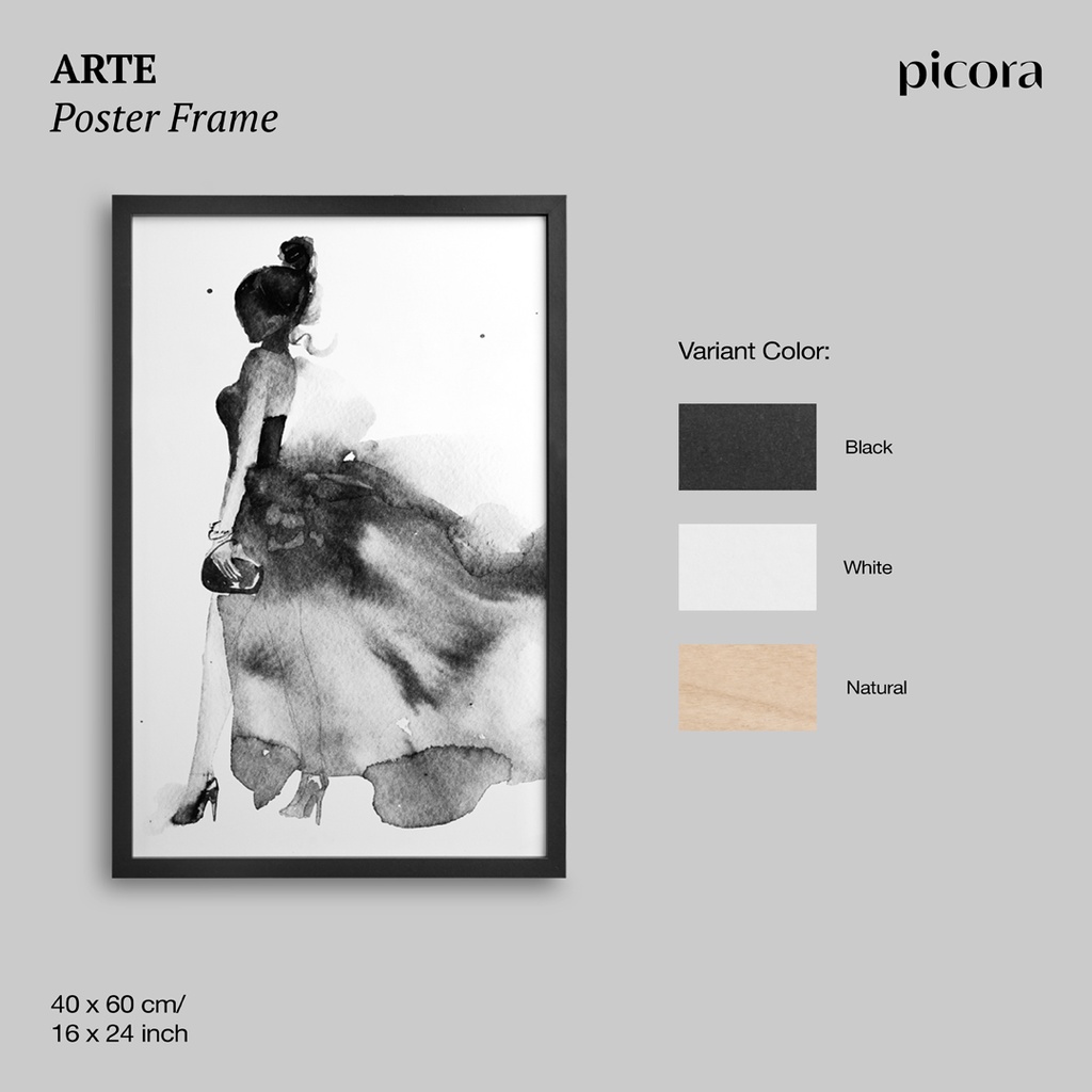 PICORA ARTE Poster Frame 16R Plus 40x60cm Pigura Bingkai Foto Dinding