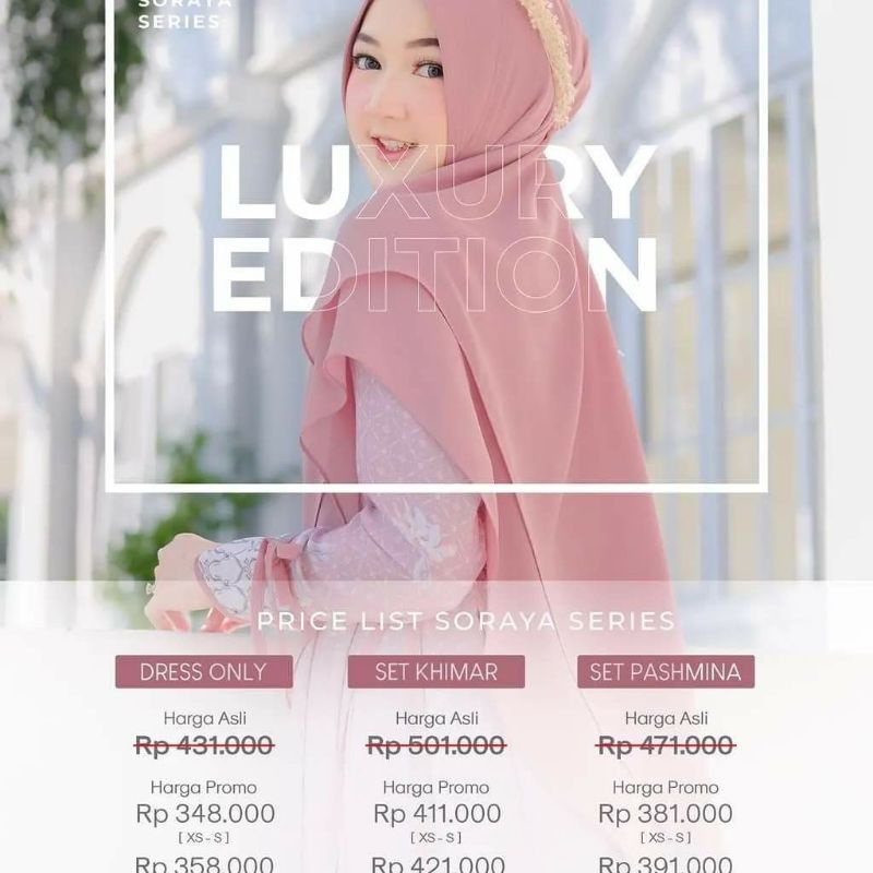 Soraya Series Dress Hari Raya Idul Fitri by Dienna Gamis Ready Stock