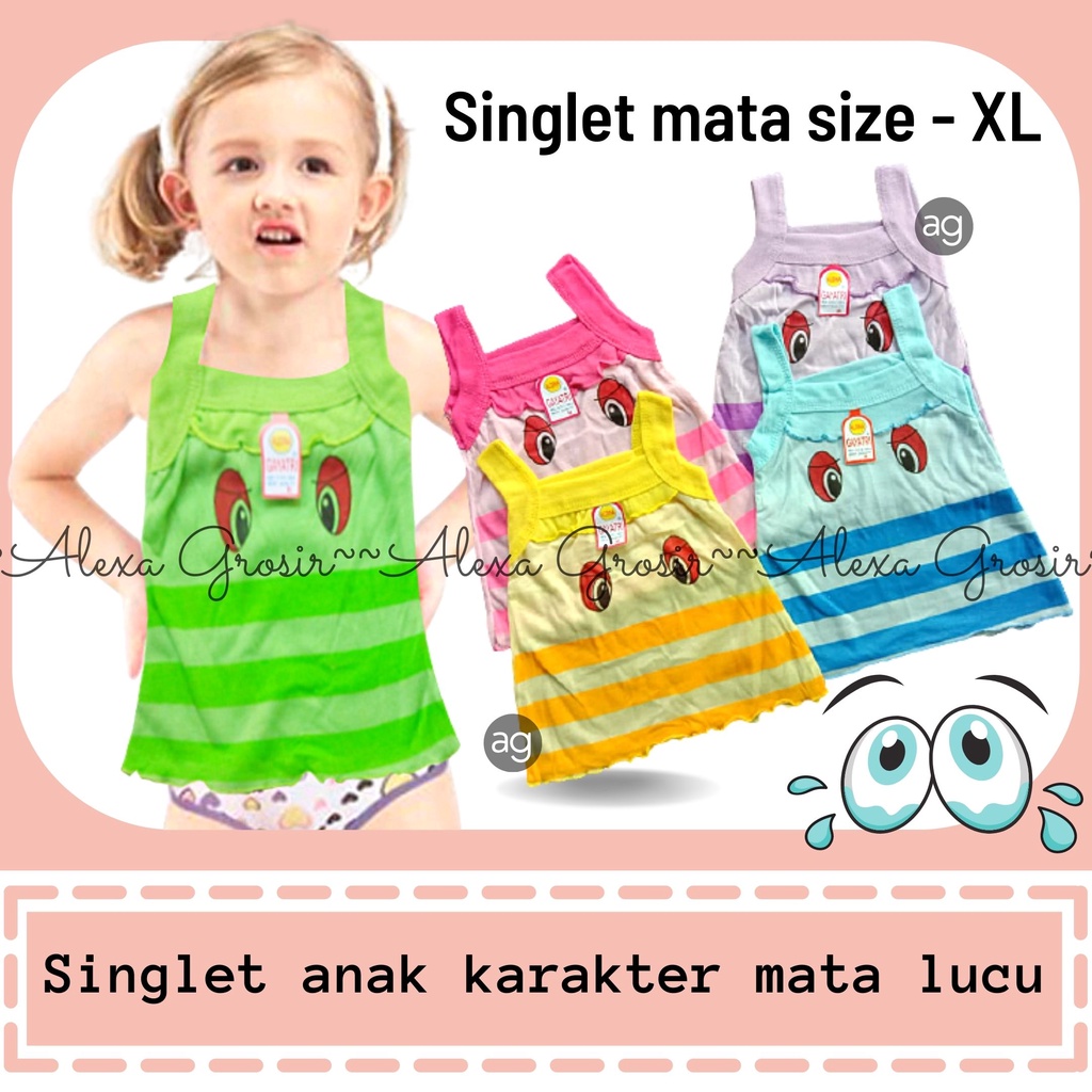 Kaos Dalam Anak Bayi Balita Mata XL Singlet Anak Kaos Kutung Anak Murah Lokal