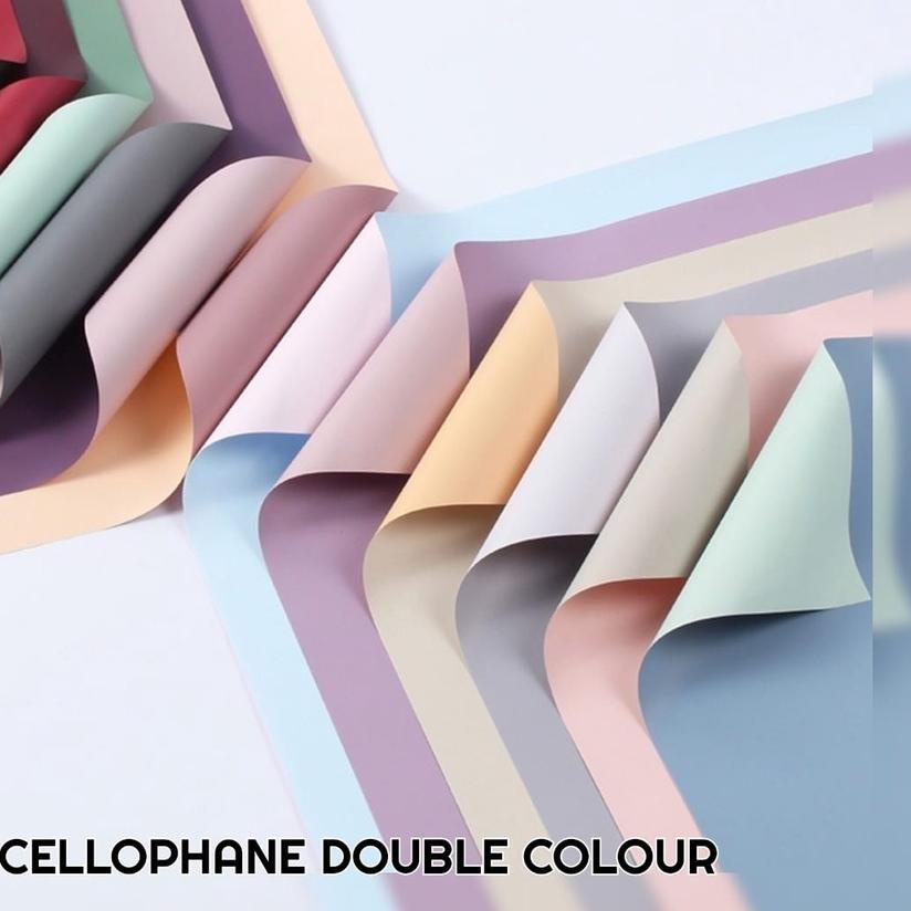 

❀ CHAT TANYA STOCK TERLEBIH DAHULU SEBELUM MEMESAN / FLOWER WRAPPING PAPER DOUBLE COLOUR / KERTAS BUKET BUNGA DUA WARNA HAND BOUQUET / CELLOPHANE DOUBLE COLOUR (20 LEMBAR) ✬