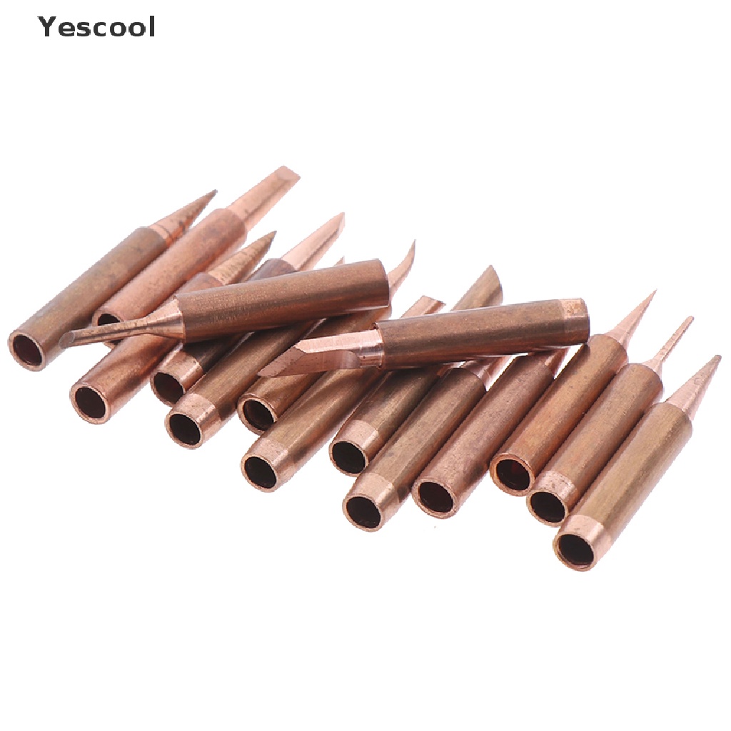 Yescool 10pcs / lot Ujung solder Besi Tembaga Diamagnetik 900m-t-k