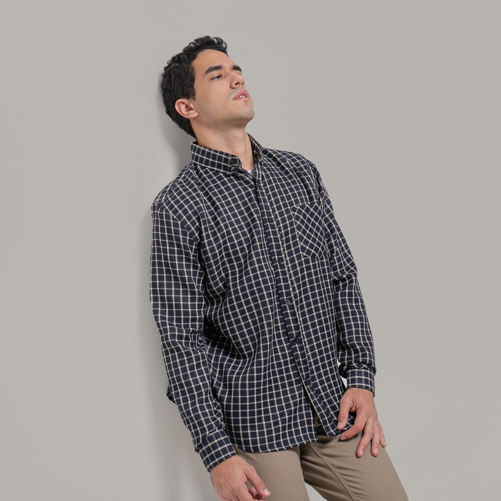 ORCA Brooks Basic Shirt Navy Checkered