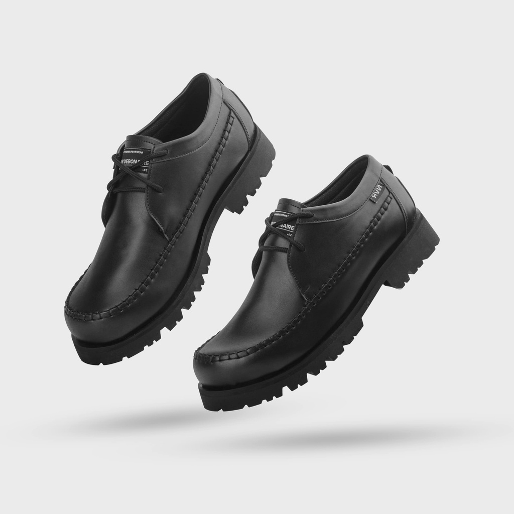 Sepatu Formal Casual Pria Navara Debonaire - 012 Black