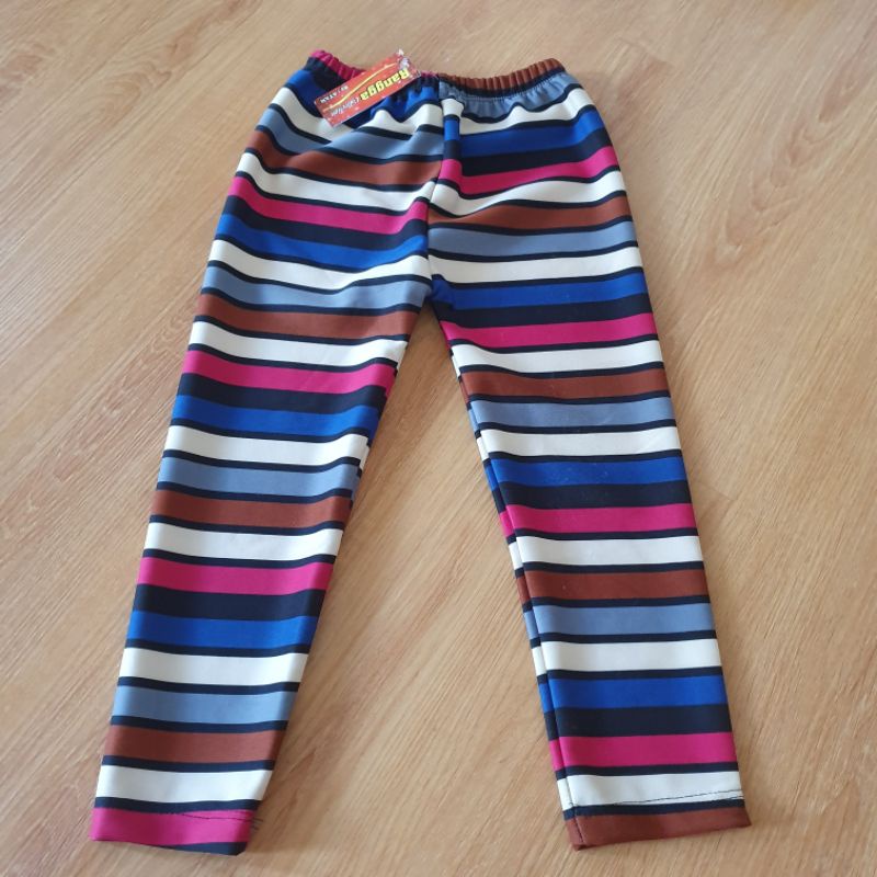 Celana panjang anak perempuan motif salur Celana santai