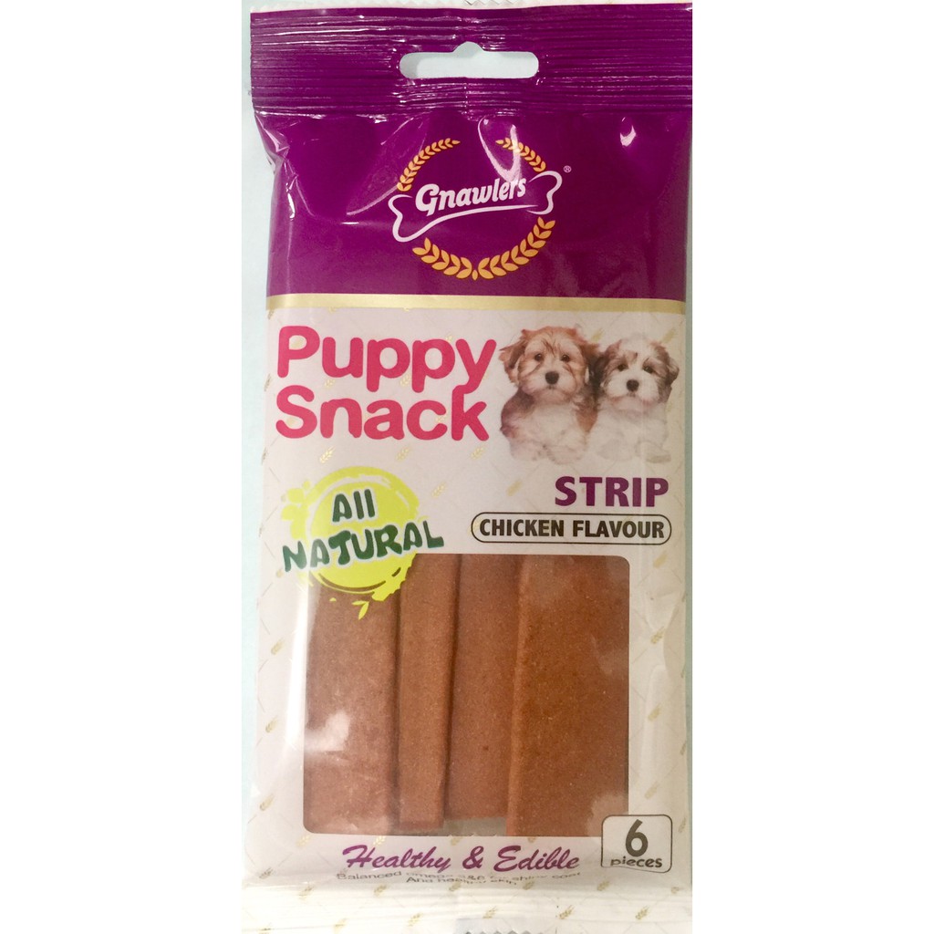 Gnawlers Puppy Snack-Dental Strip  Chicken Flavour 6pcs - 05710