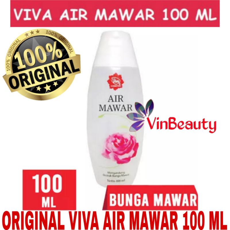 ORIGINAL VIVA AIR MAWAR 100 ML / AIR MAWAR VIVA PENYEGAR WAJAH 100ML