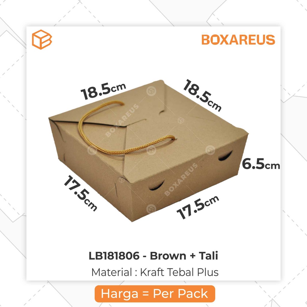 Lunch Box, Kotak, Dus Nasi, Kemasan, Packaging | LB181806 (20pc)