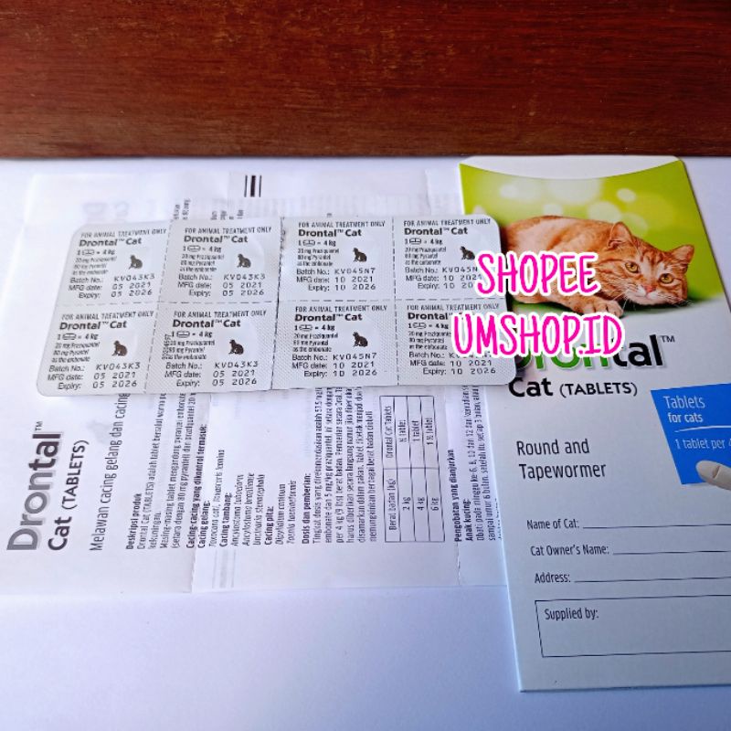 Drontal Cat Obat Cacing Kucing Asli - Drontal Kucing Asli