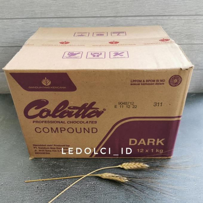 

COLATTA DARK CHOCOLATE COMPOUND 1 KG 1 KARTON=12 PCS - GRAB/GOJEK ONLY ledolci92 Segera Beli