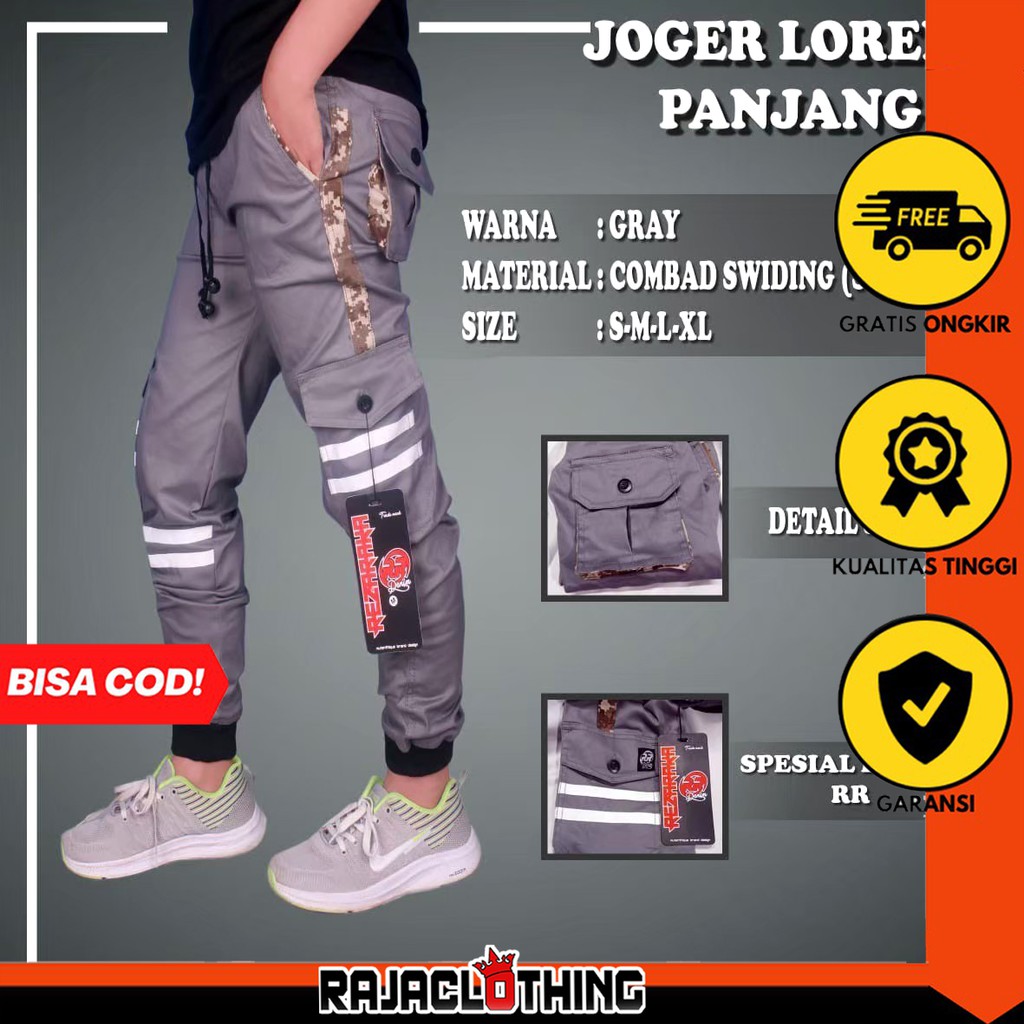 RCL - CELANA JOGER STRIPED ONLY THE BLIND CARGO BLACK S.M.L.XL