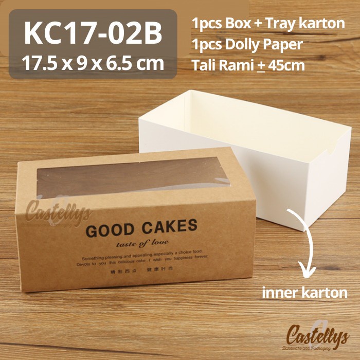 

KC17-02B 10 pcs Kotak Dus Box Kue Roti Bolu Cookies Bakpao Bun Nastar Cake