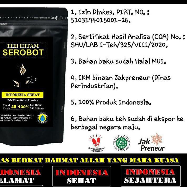 

✔️Paylater Teh Hitam SEROBOT MUJAROBAT(100gr) #alltrend