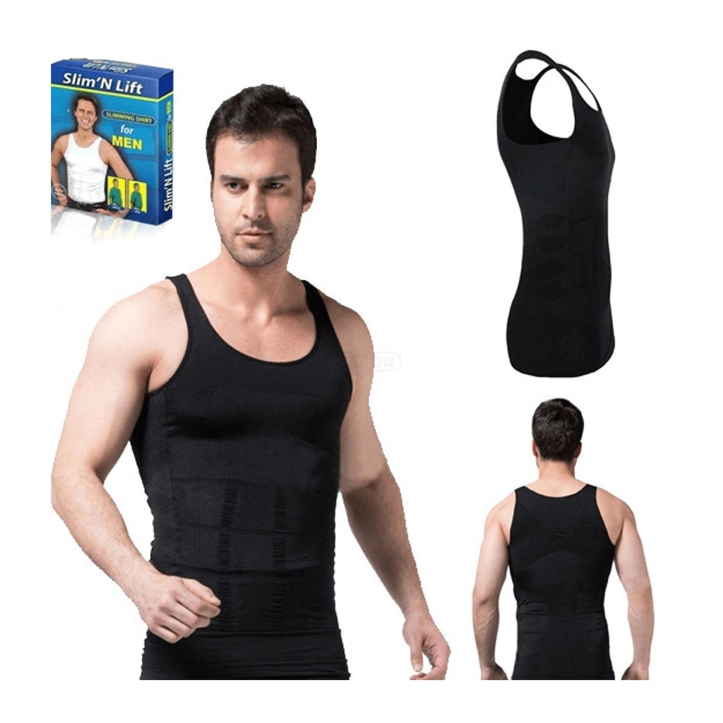 KORSET PERUT PELANSING SLIM 'N LIFT SLIMMING SHIRT FOR MEN