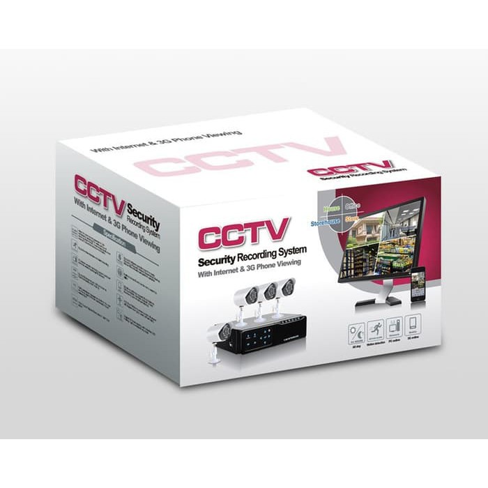 COD/Bayar di Tempat] Paket Komplit Kamera CCTV Nordic Equip 4CH 700TVL 1080P