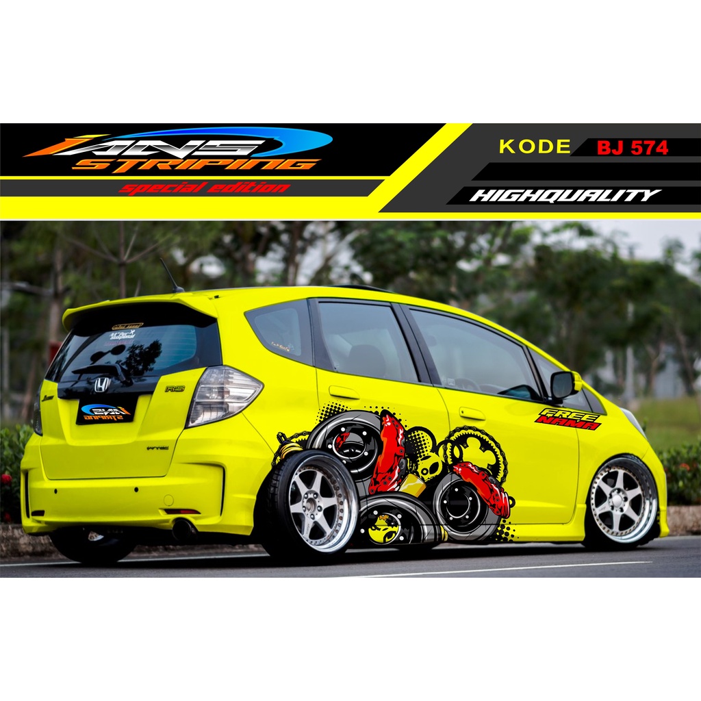 VARIASI MOBIL HONDA JAZZ / STIKER MOBIL BRIO AVANZA YARIS XENIA / DECAL MOBIL / DECAL STICKER MOBIL TERBARU