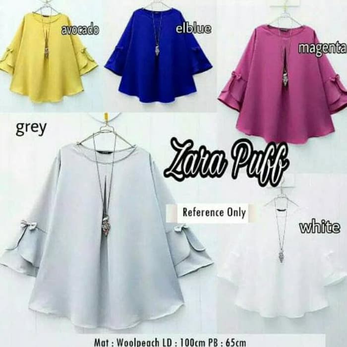 ORIGINAL BAJU FASHION WANITA MUSLIM ATASAN MUSLIM ZARA PUFF BLOUSE MUSLIM TREN TERBARU