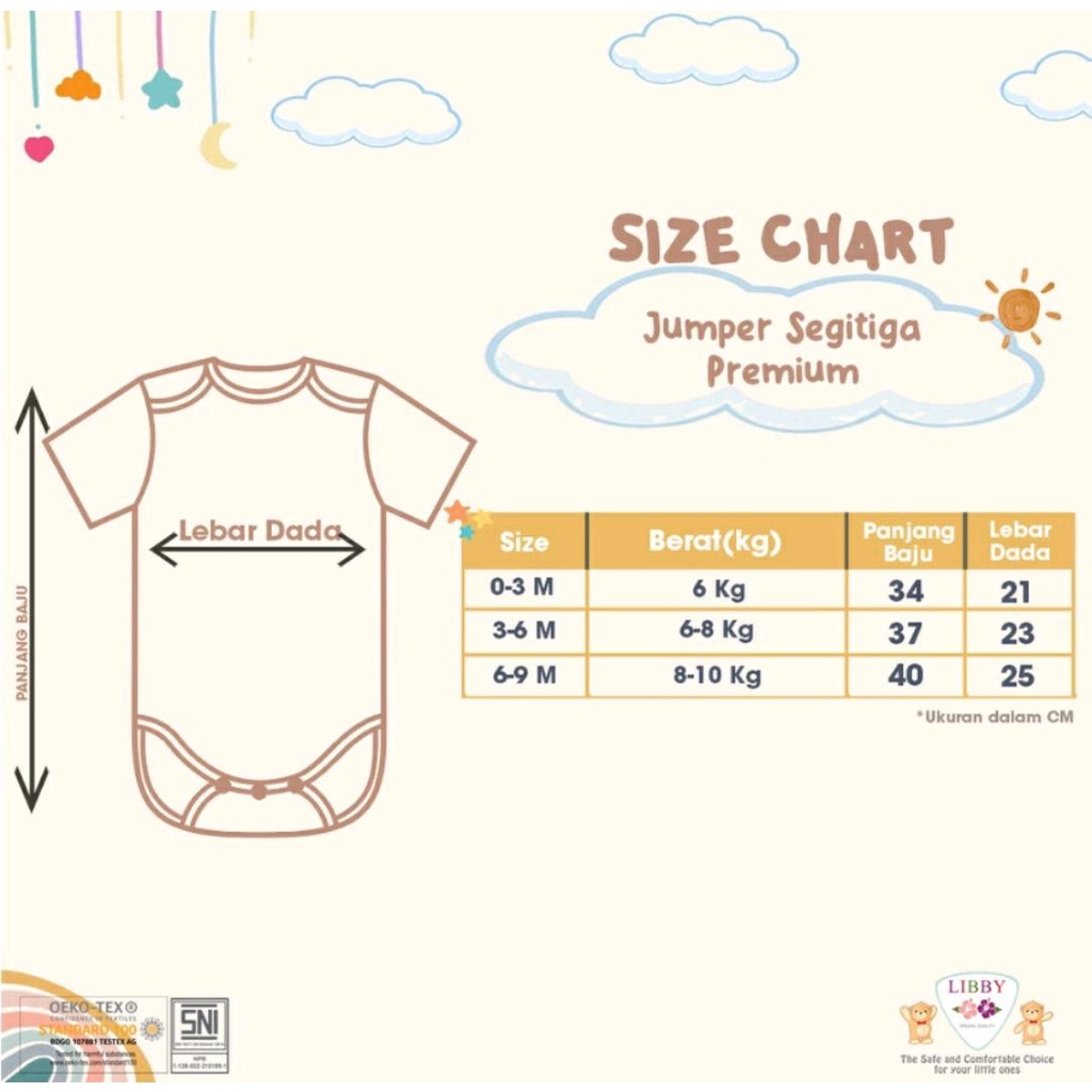 LIBBY JUMPER BAYI PREMIUM SEGITIGA DAN SEGIEMPAT / JUMPER BAYI