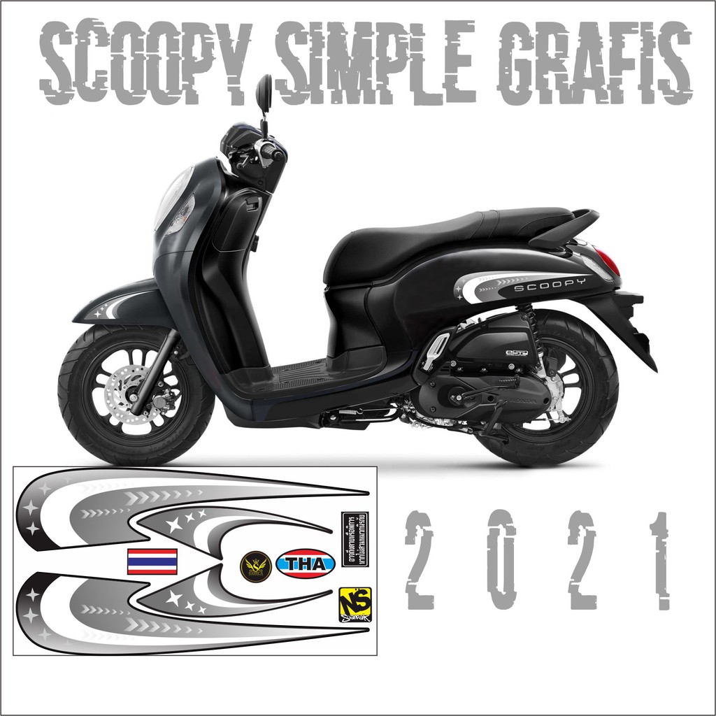 STRIPING SCOOPY 2021 LIS MINIMALIS / SIMPLE - SIMPLE GRAFIS SCOOPY - SAHILA STICKER