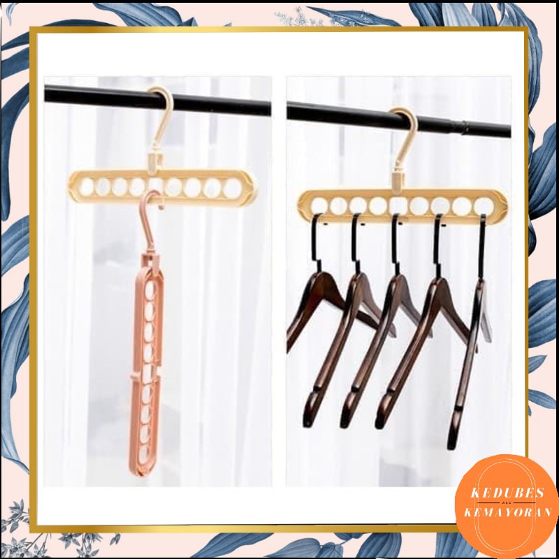 Magic Hanger Instan Gantungan Baju Lemari Pakaian Wonder Hanger 9 in 1 Ajaib [kk]