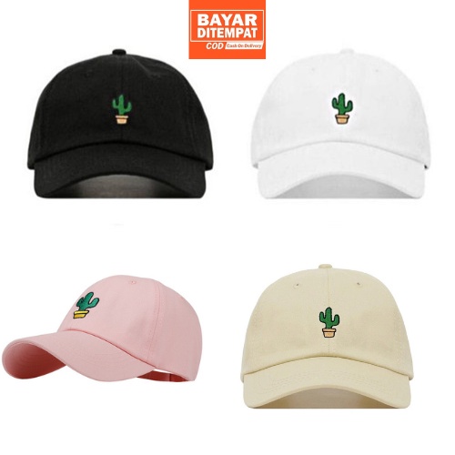 Topi Baseball Bordir Kaktus / Topi Kaktus Ring Besi Unisex Remaja Dewasa