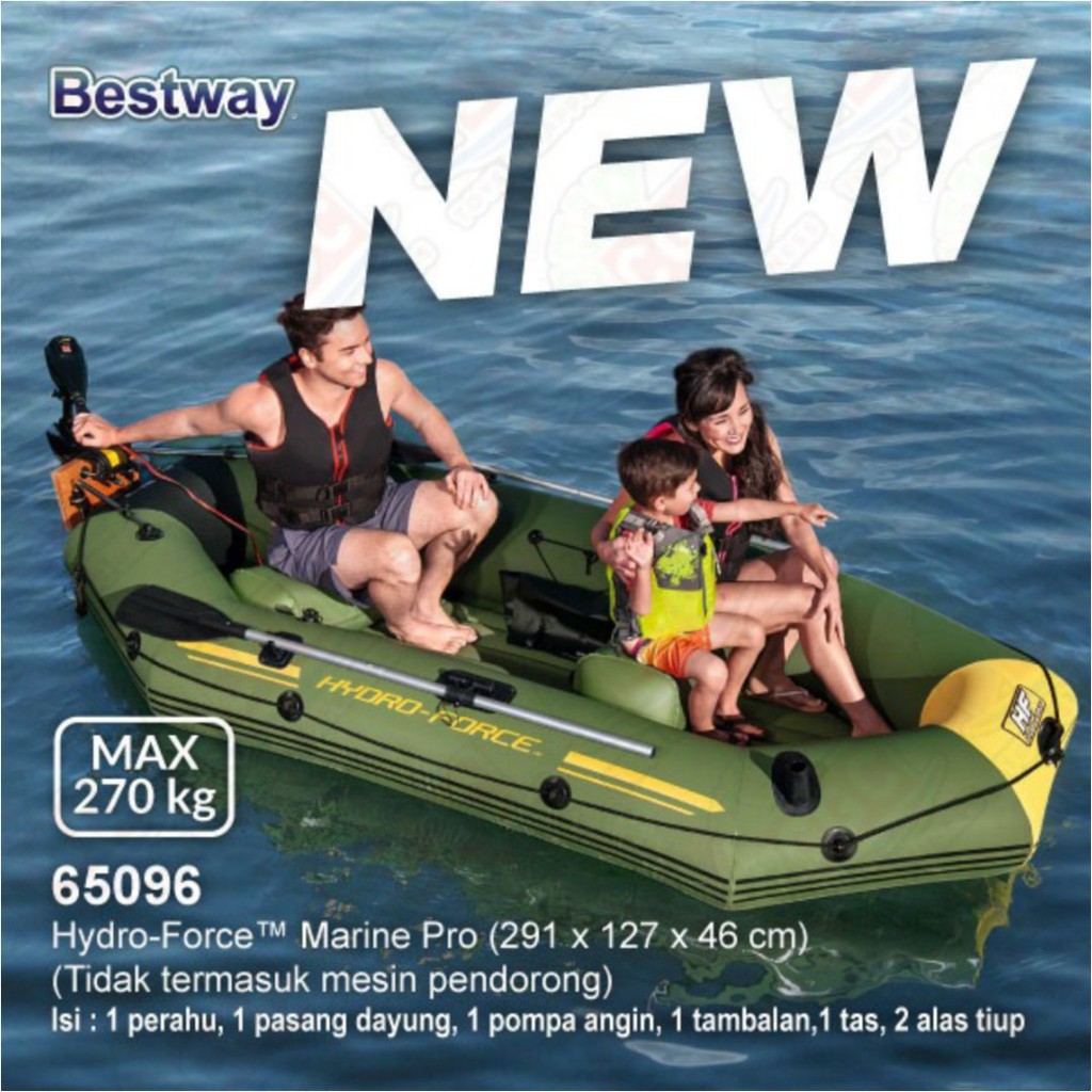 Bestway 65096 Hydro Force Marine Pro Perahu Karet 3 Orang SNI - perahu karet