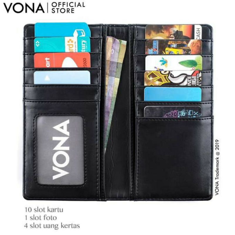 Vona dompet kulit pria panjang dompet pria