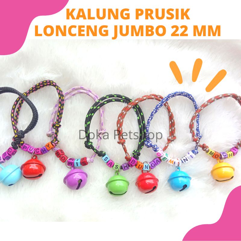 Kalung Kucing Prusik Lonceng UFO 22 mm