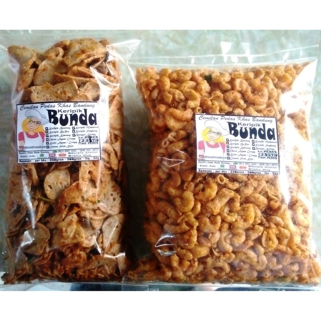 

Paket Keripik Basreng Dan Keripik Makaroni Pedas Daun Jeruk