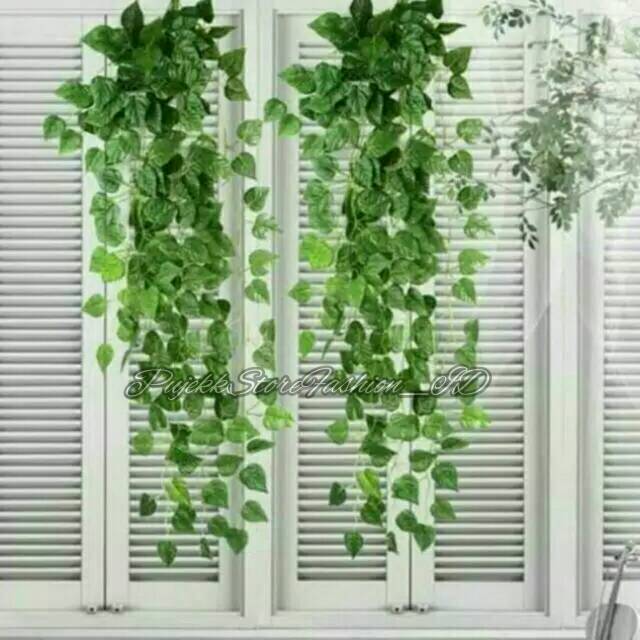 Daun rambat plastik hiasan bunga cafe rumah dll