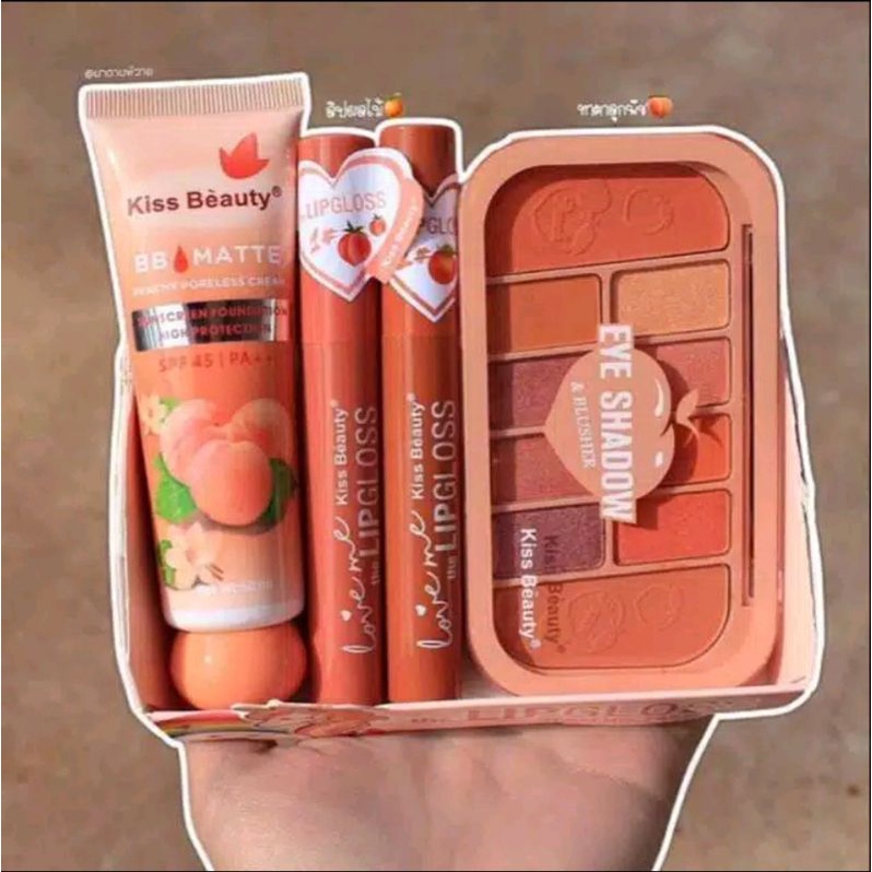 TERMURAH PAKET KISS BEAUTY 4IN1 MAKE-UP THAILAND