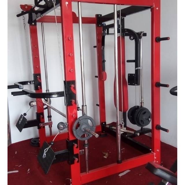 ALAT FITNESS MULTIFUNGSI POWER RACK TEMPAHAN