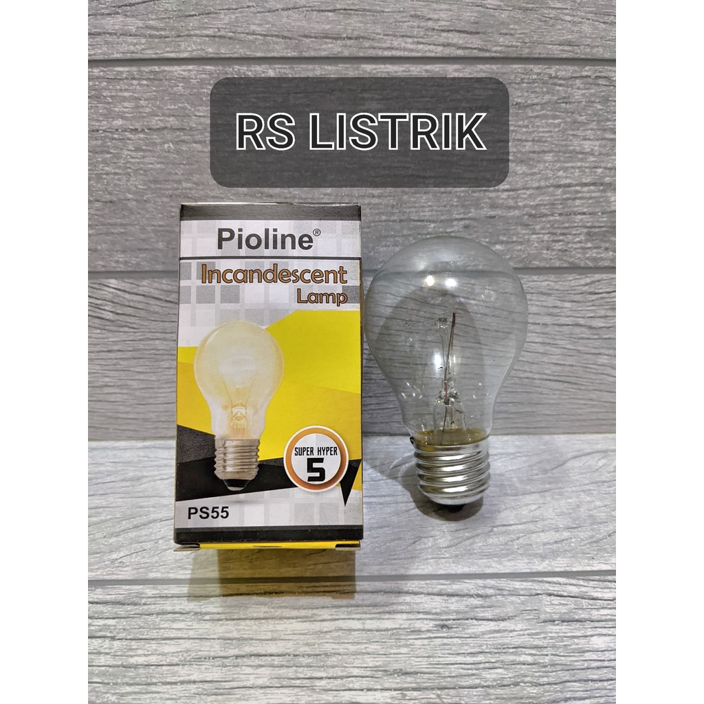 LAMPU PIJAR PIOLINE PS55 BOHLAM CLEAR PENGHANGAT SUPER HYPER 5 BERKUALITAS TERJAMIN BAGUS