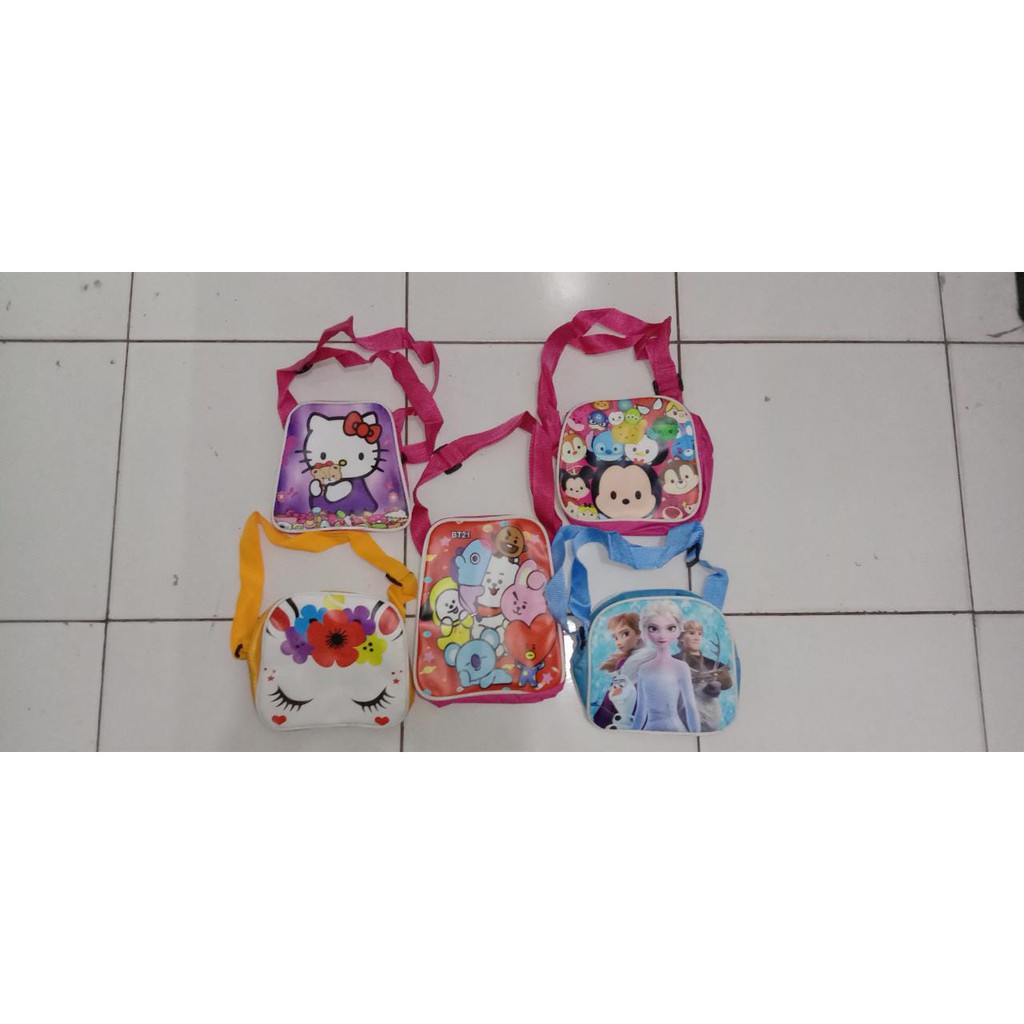 Tas Selempang Anak Aneka Motif Sedang