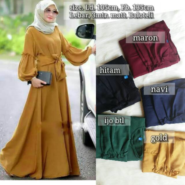 Gamis Baloteli Model Baru Tangan Balon Shopee Indonesia