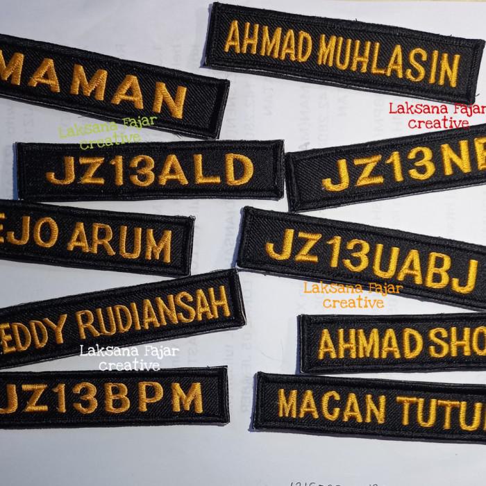 Patch / Emblem / Papan Nama Bordir Pakai Perekat