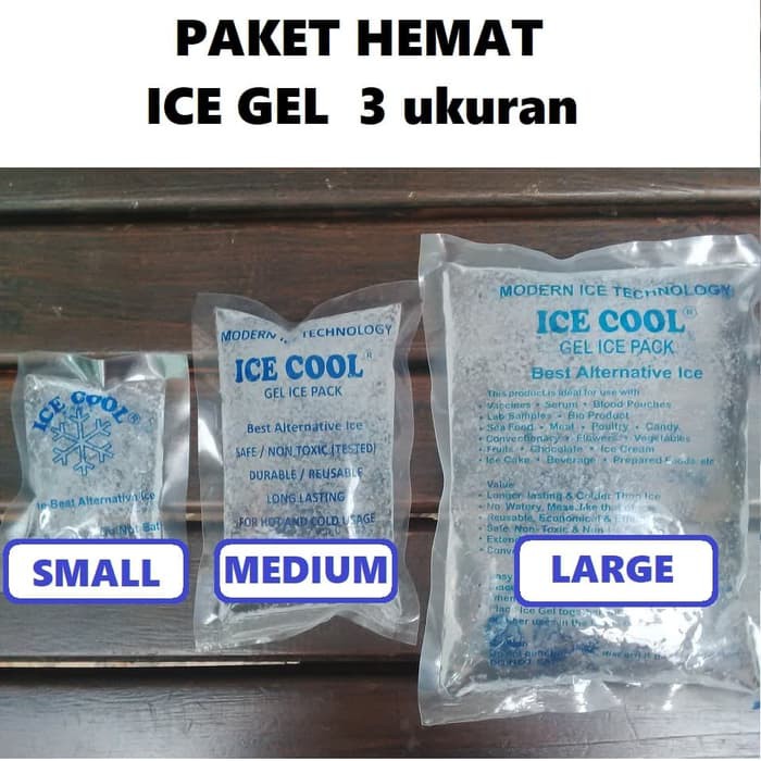 Promo Paket Hemat Ice Gel Ice Cool besar sedang kecil Murah ice pack