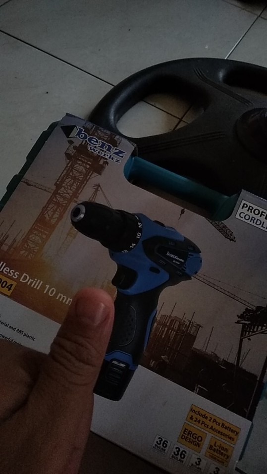 Mesin Bor Tembok Baterai Benz 18 V 12 V Cordless Impact Drill Benz 18v 12v