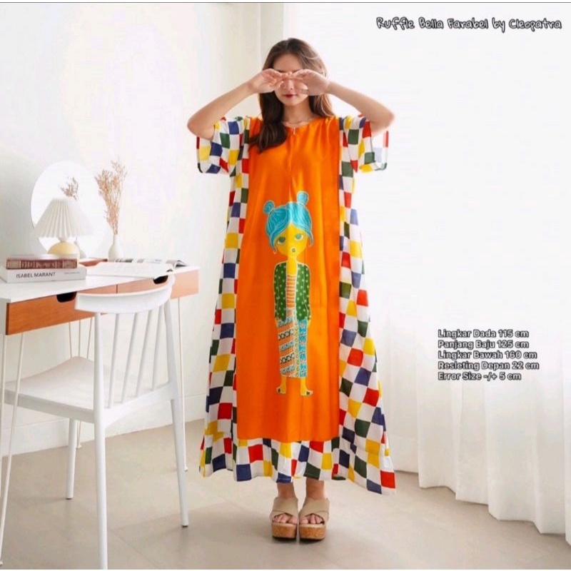 (COD) MEDAN C6 DASTER CLEOPATRA BU TEJO PANJANG SEMATA KAKI - LONGDRESS RUFFLE BUSUI RESLETING DEPAN