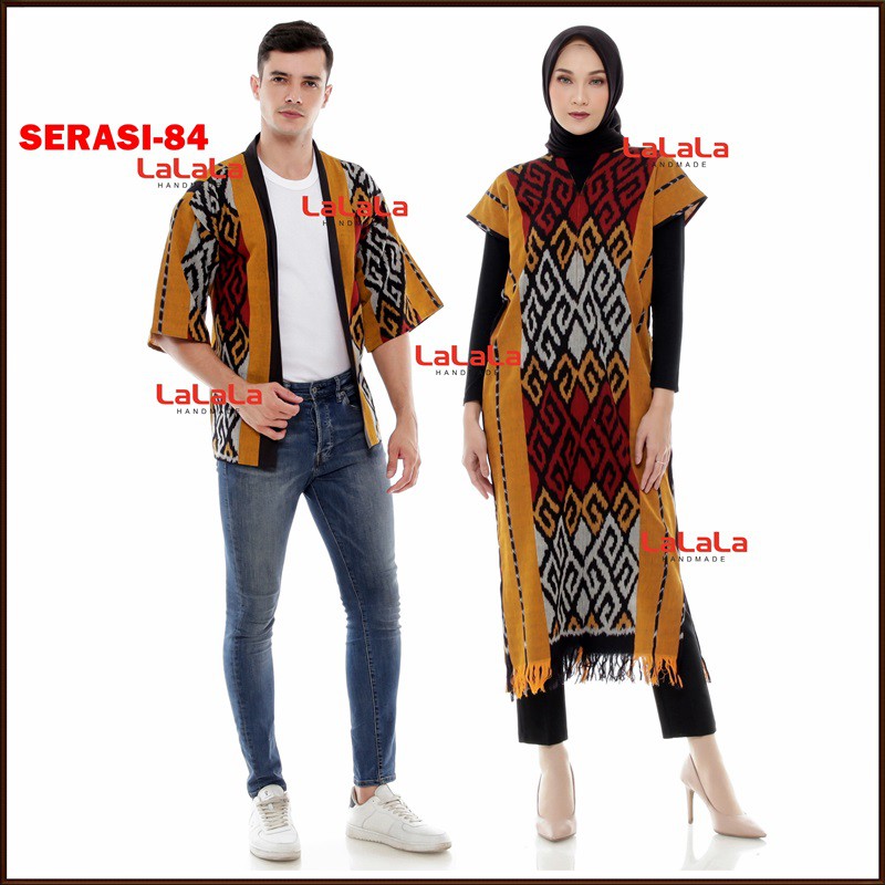 set couple - sarimbit tenun - couple etnik - baju prewedding - baju kondangan pesta Terbaru