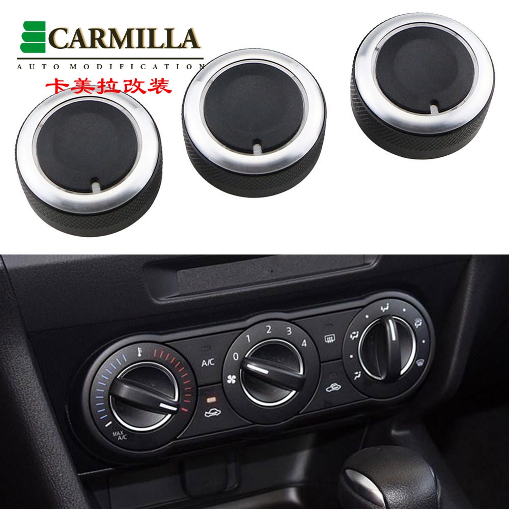 3pcs / Set knob Ac Bahan Aluminum Alloy 3 Warna Untuk Perodua Viva