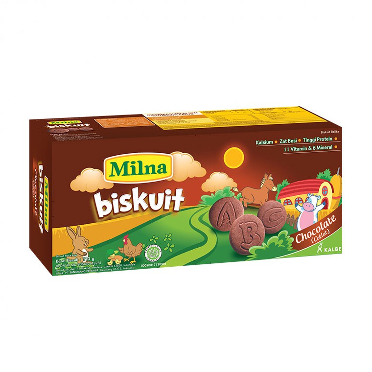 Milna Toddler Kinder Biscuit Biskuit Anak Chocolate Cokelat 110g