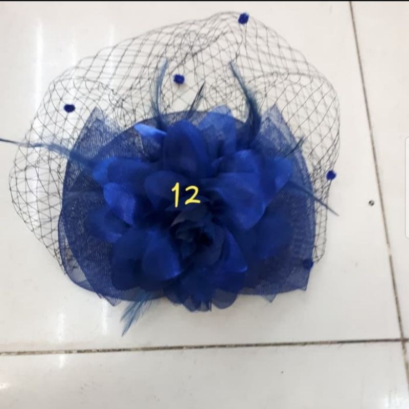 Headpiece Jala Totol-Jepit Jala Fascinator Pesta